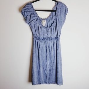 MSSP Max Studio chambray mini dress off shoulder